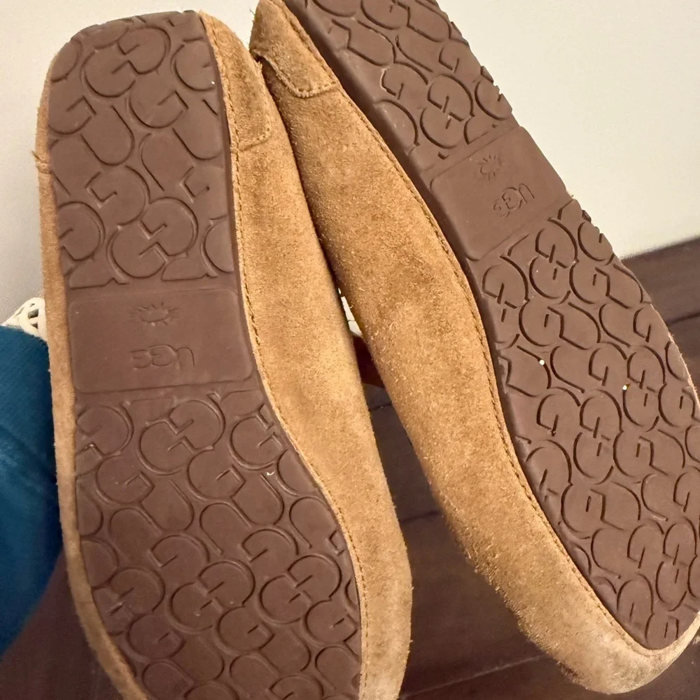 UGG Chestnut Suede Moccasin Slippers